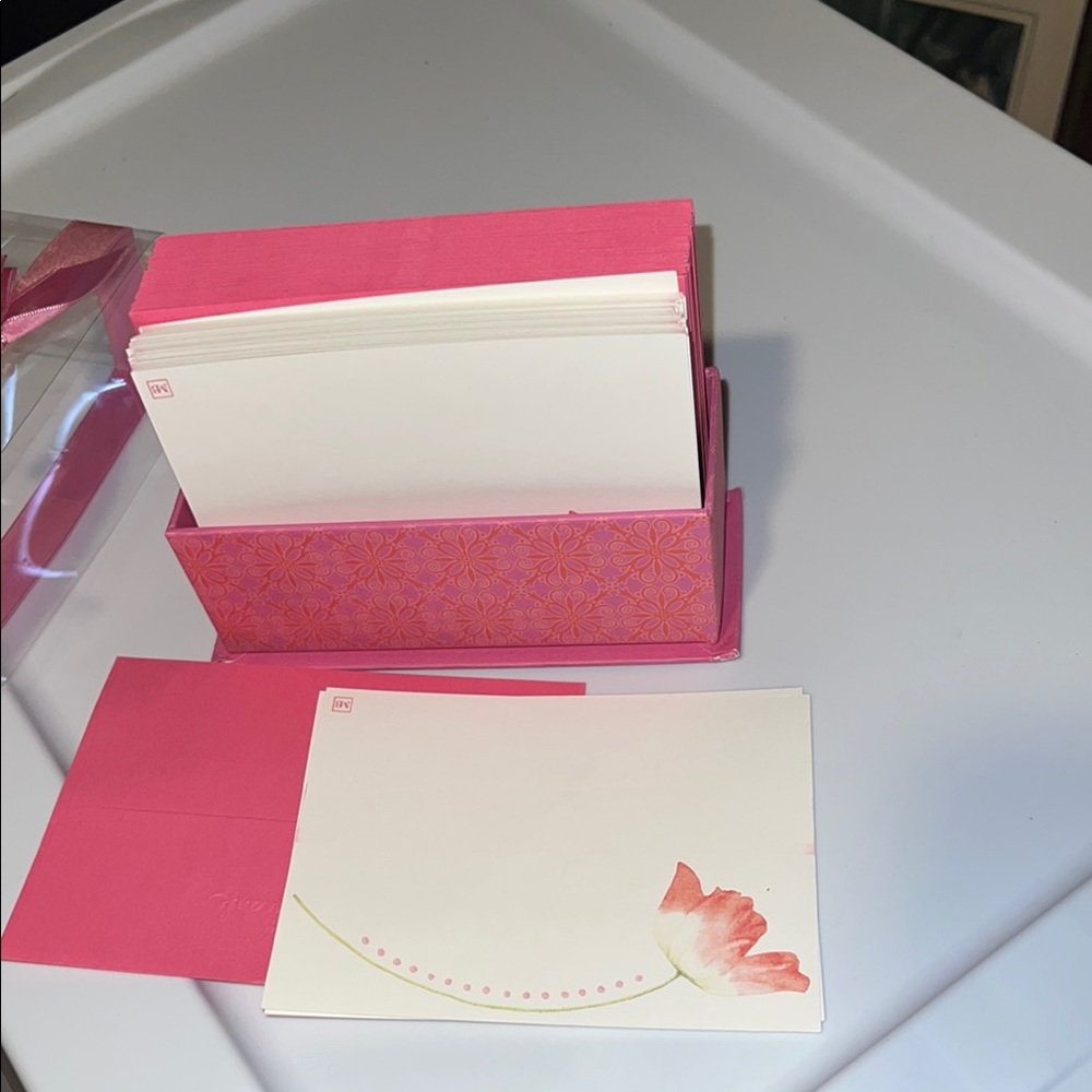 Pink Floral Hallmark cards
